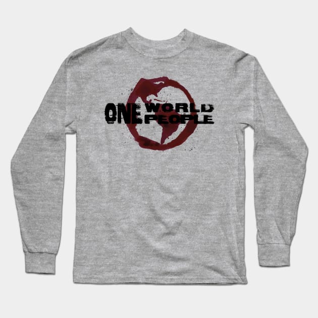 One World One People Long Sleeve T-Shirt by Pinkazoid